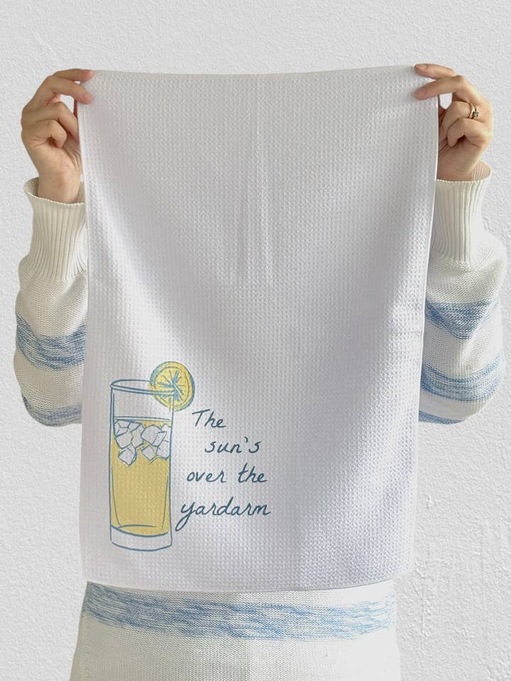 Soleils au-dessus du mât, torchon à gaufres pour la vente par Sovende Bjorn