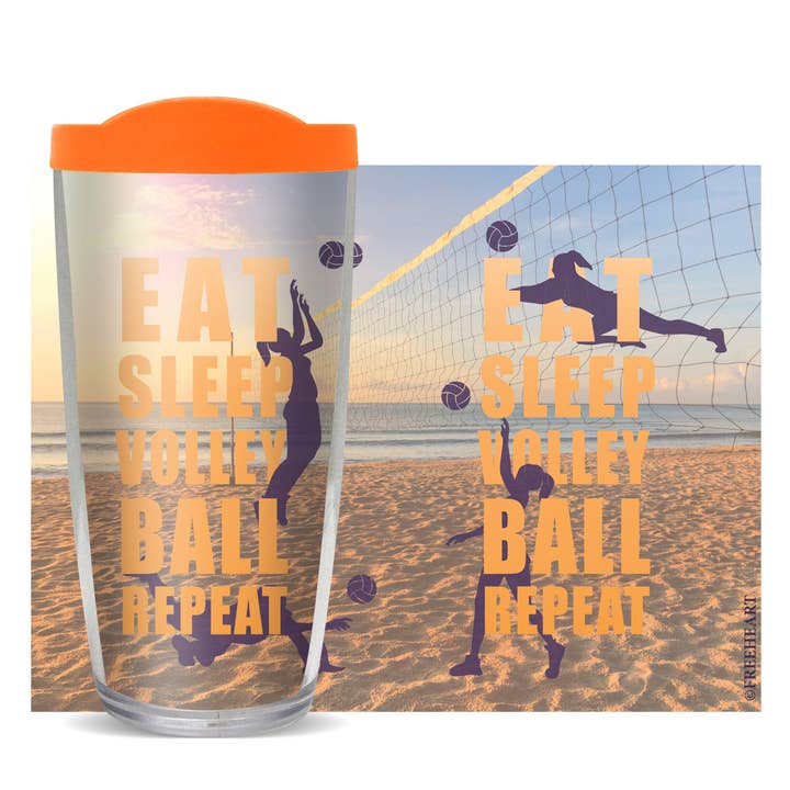 Eat Sleep Play Volleyball Tumbler for wholesale by FREEHEART