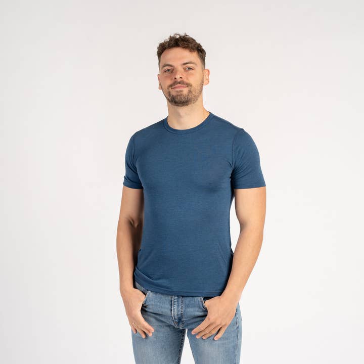 menique - Venta al por mayor Camiseta - Hombre - Camiseta térmica de lana Merino para hombre en verde oscuro5