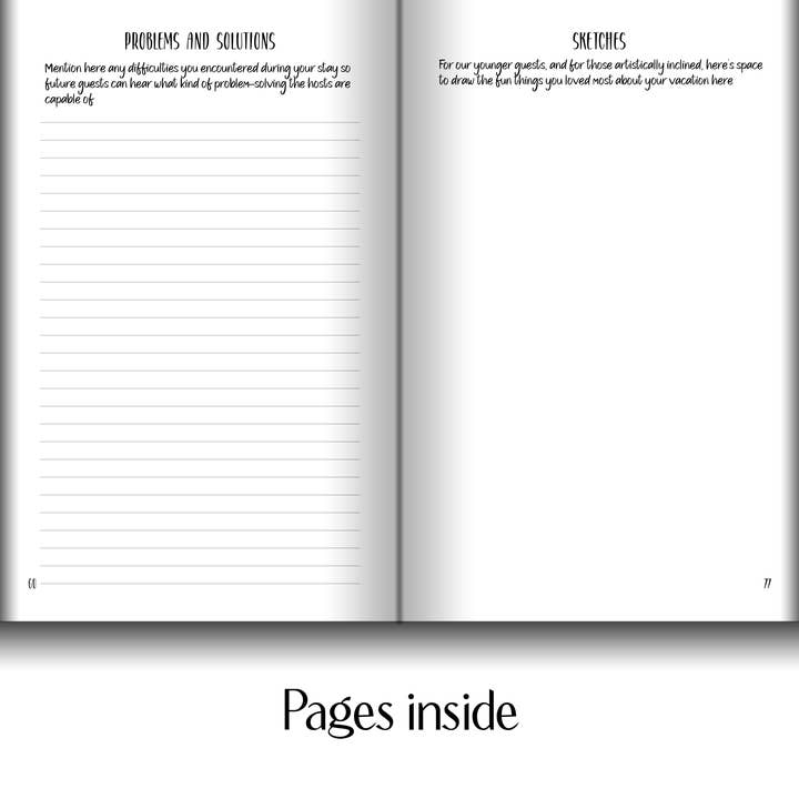 Gilded Iris Designs, LLC - Wholesale Journal/diary - New York Vacation Home Rental Guest Book4