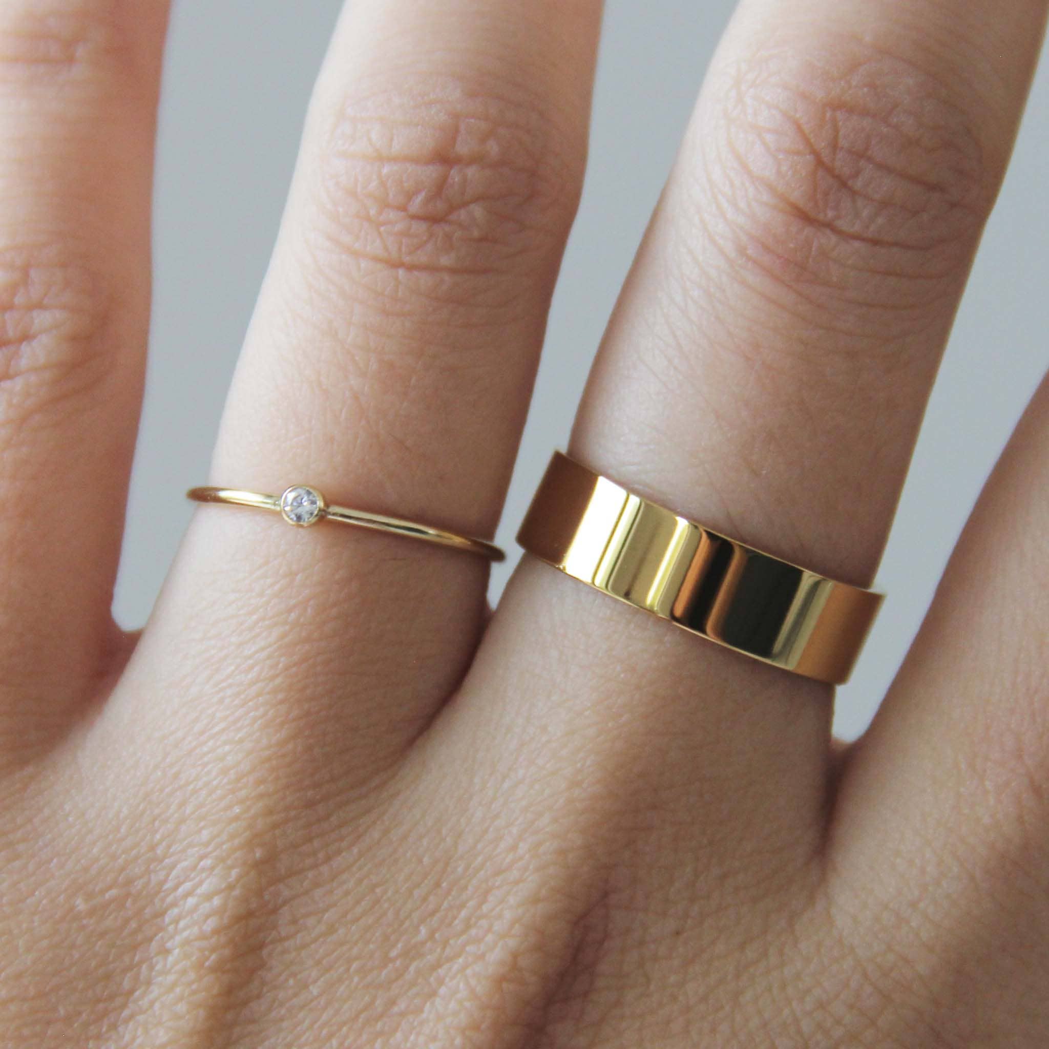 MAIVE - Vendita all'ingrosso Anello midi/a fascia - Anello in acciaio chirurgico di alta qualità Lana10