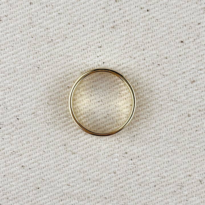 GoldFi - Wholesale Band/Stacked Ring - 18k Gold Filled Polished Flat Band Ring4