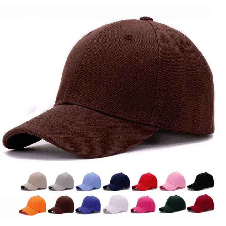 Solid Pattern Men's Baseball Caps - Assorted for wholesale by HALLEE