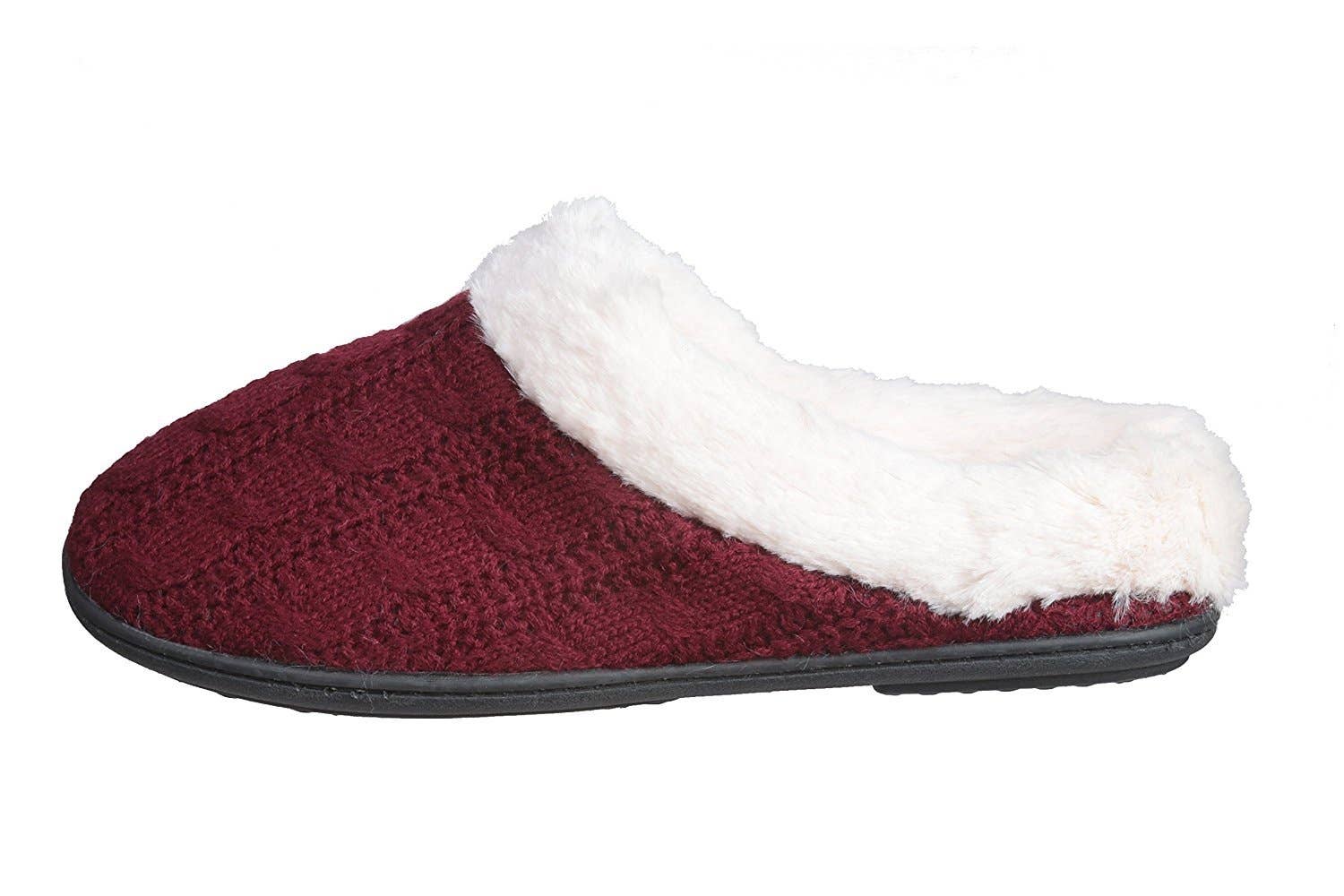 Roxoni - Vente Chaussons – femme - Pantoufles pour femmes en tricot torsadé super confortable et confortable3