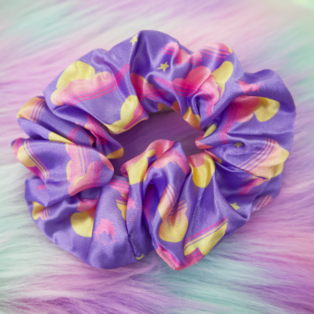 Glitchberry - Wholesale Scrunchie - Women's - Sweet Skies Satin Scrunchie1