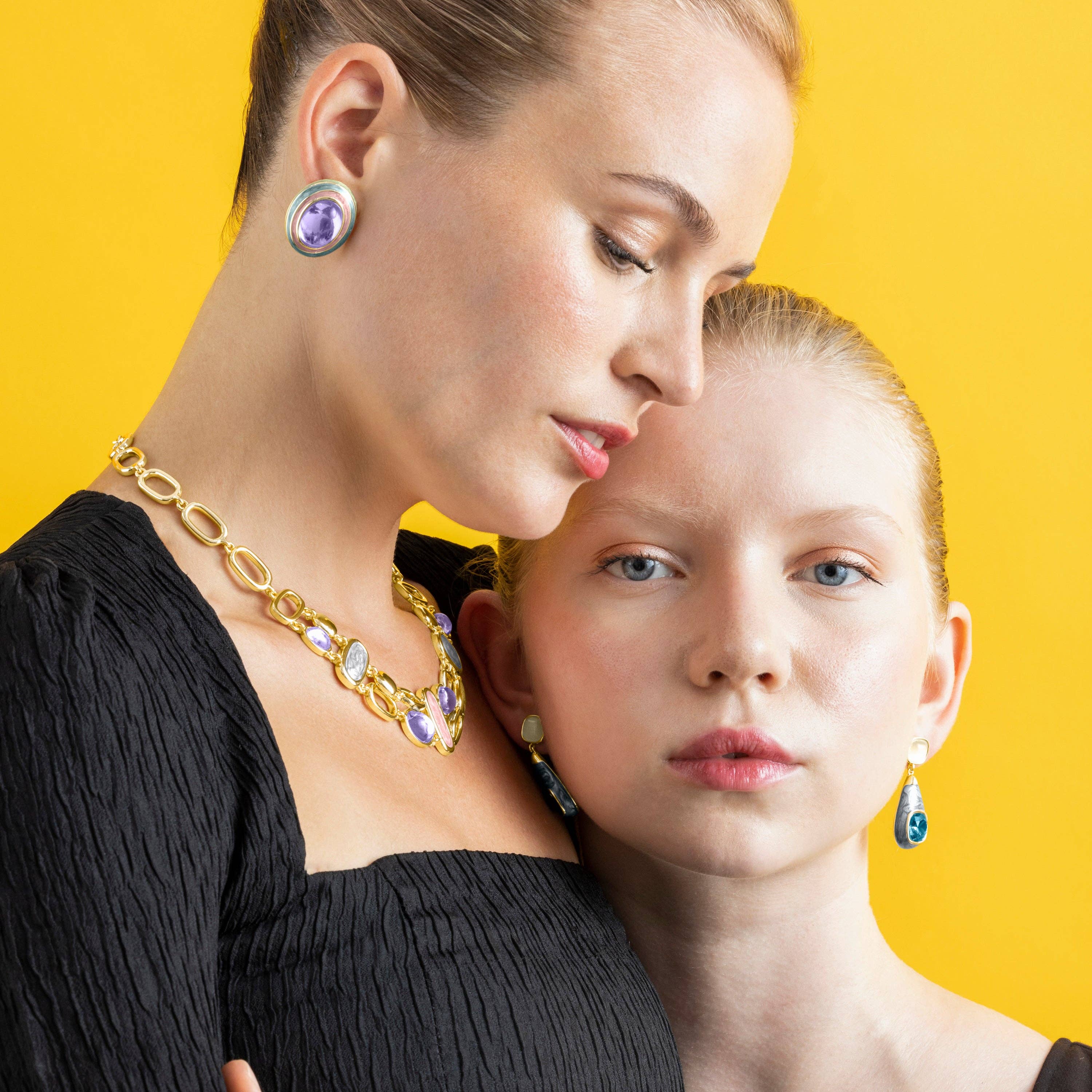 Luxenter – wholesale Hängande örhängen – Luxenter örhängen med kattöga, 18k guldplätering - Sethi3