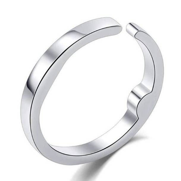 Anel de ronco de 2 pontos de pressão em prata esterlina Acusnore por atacado de My Wholesale Warehouse