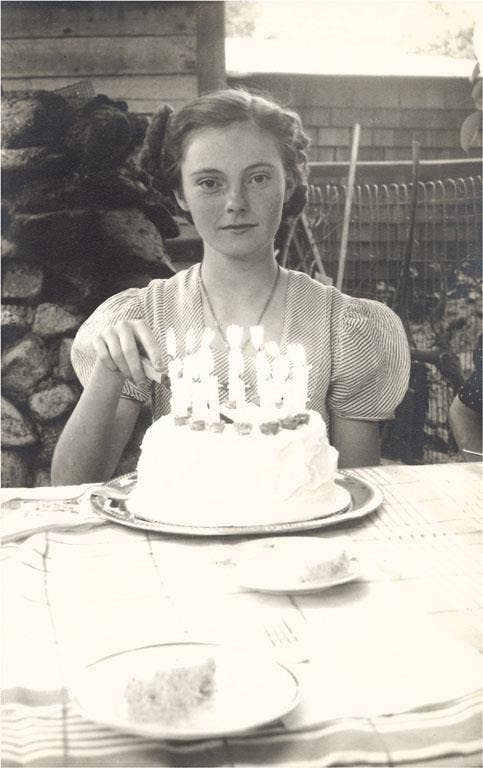 Found Image Press – wholesale Postcard – Postcard AA-210 Wistful Girl with Birthday Cake0