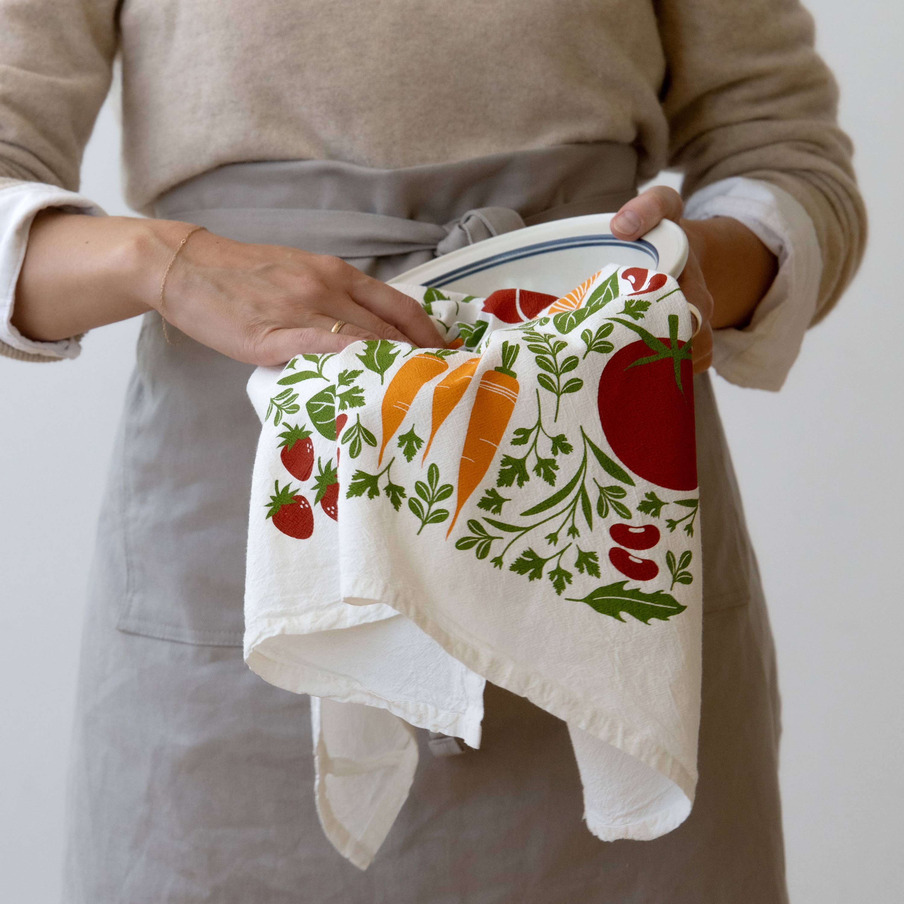 HAZELMADE® Tea Towels + Gifts - Wholesale Tea Towel - Orange Farmers Market Tea Towel | Kitchen Decor3