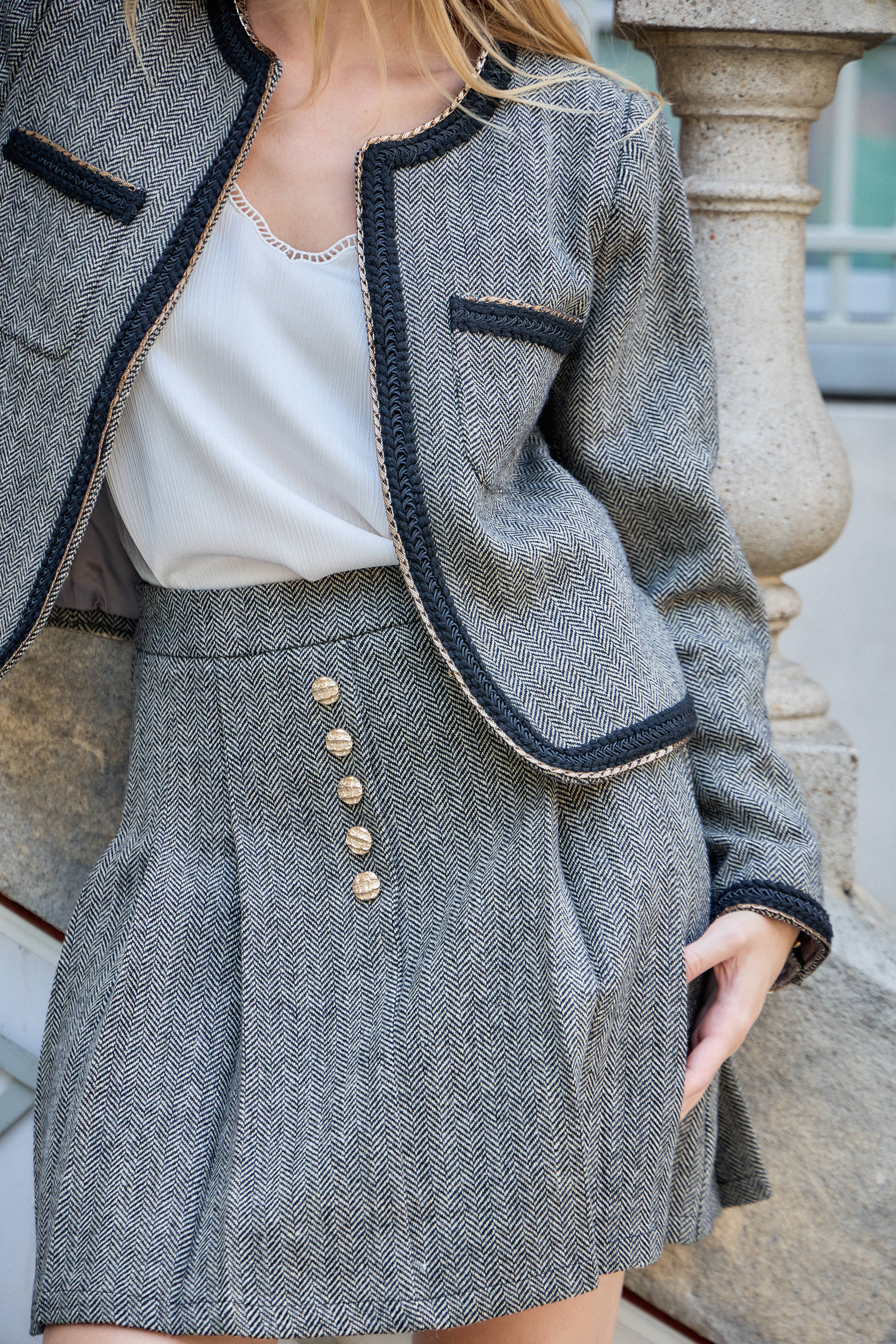 LULUMARY - Venta al por mayor Falda - Mujer - Falda de tweed SK8592