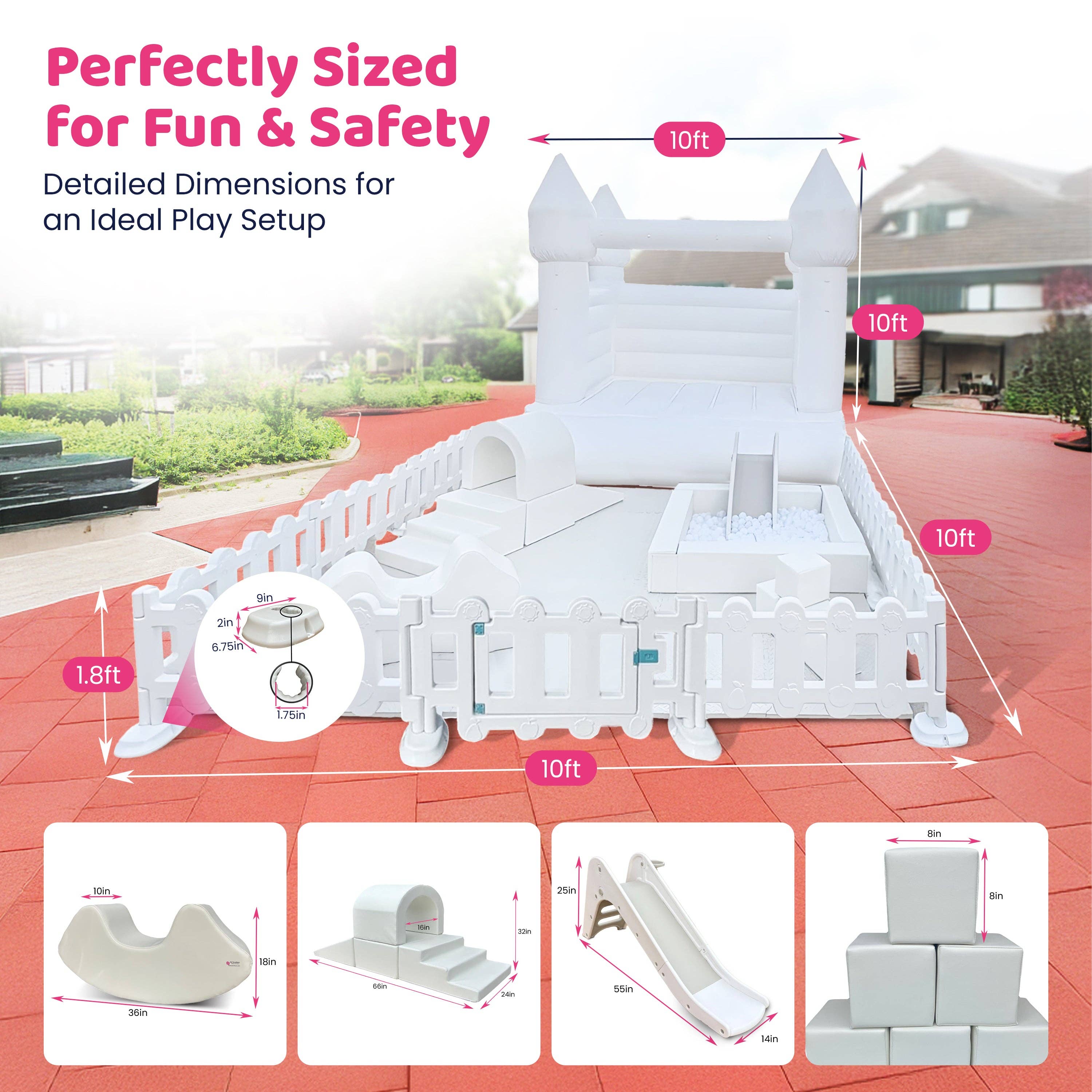 Parco Giochi Essenziale (Bianco) Parco Giochi Essenziale in vendita all'ingrosso su Faire4