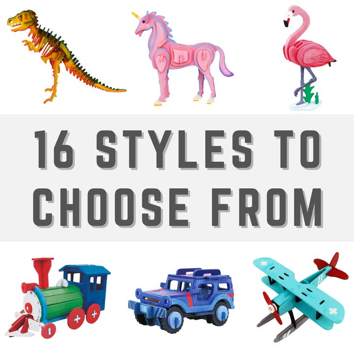 Hands Craft - Wholesale Puzzle - Kids - 3D Wooden Puzzles (with paint) Kits1