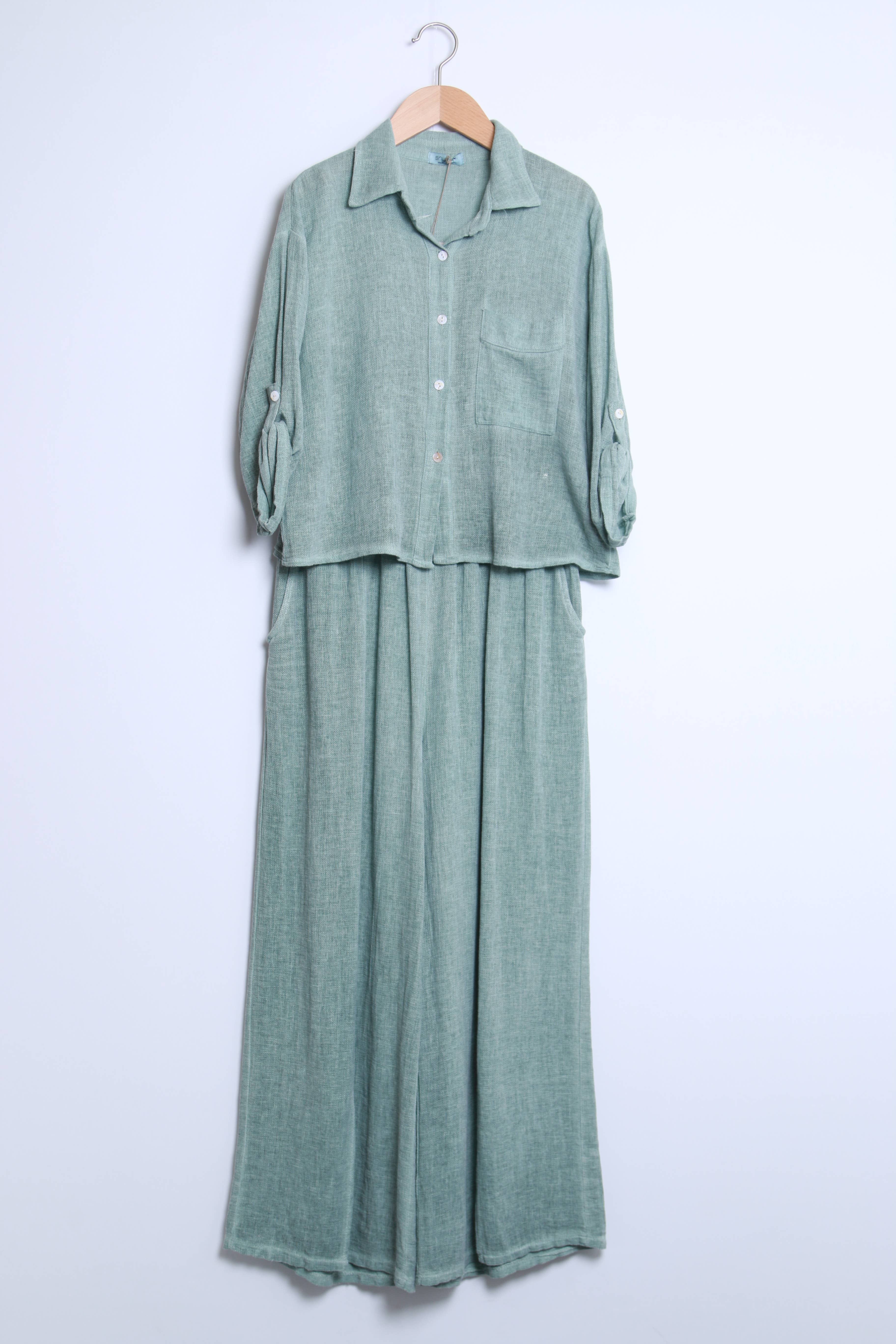 Shyloh - Wholesale Button Down Shirt - Women's - Linen cotton top 1578218