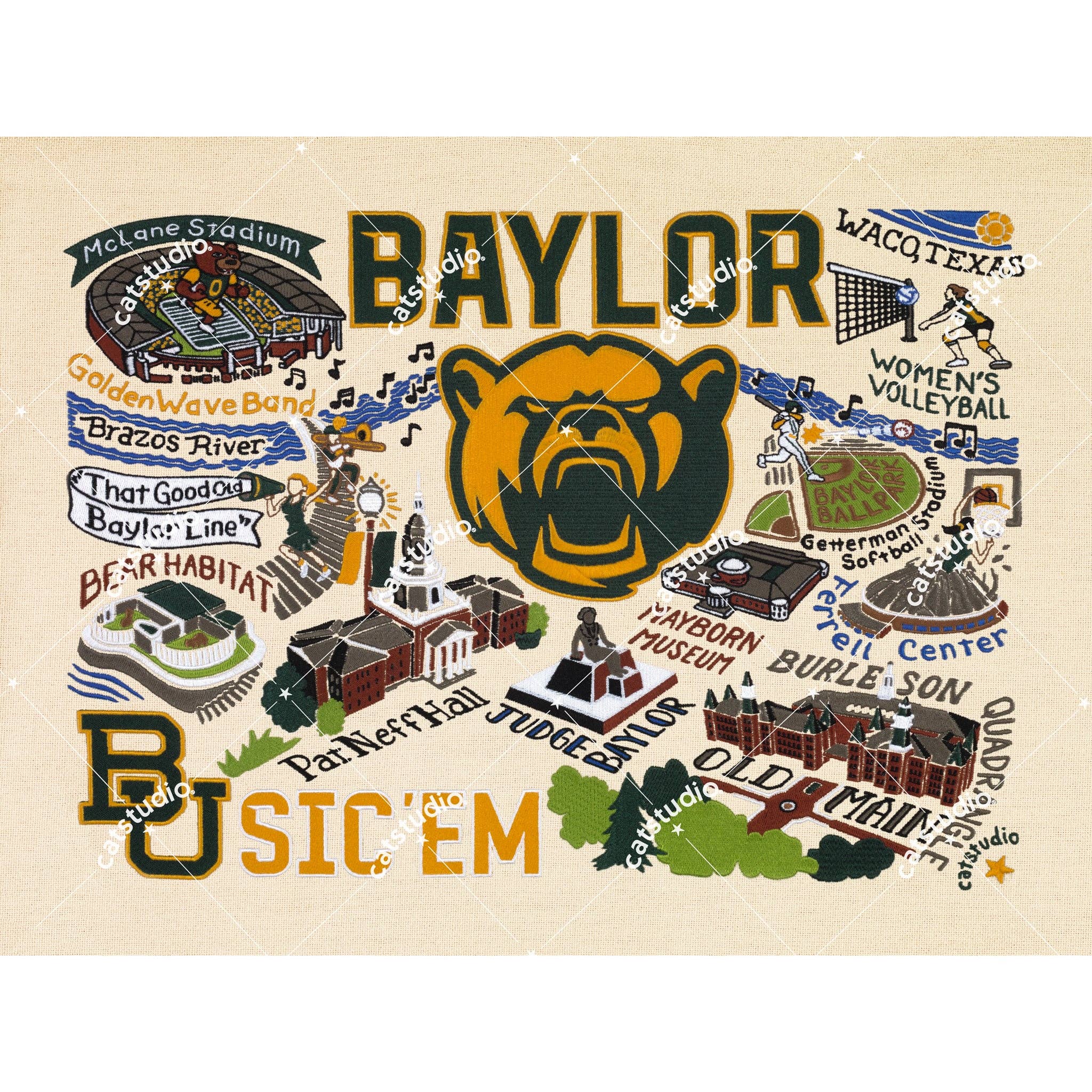 catstudio - Wholesale Art Print - Baylor University Collegiate Fine Art Print0
