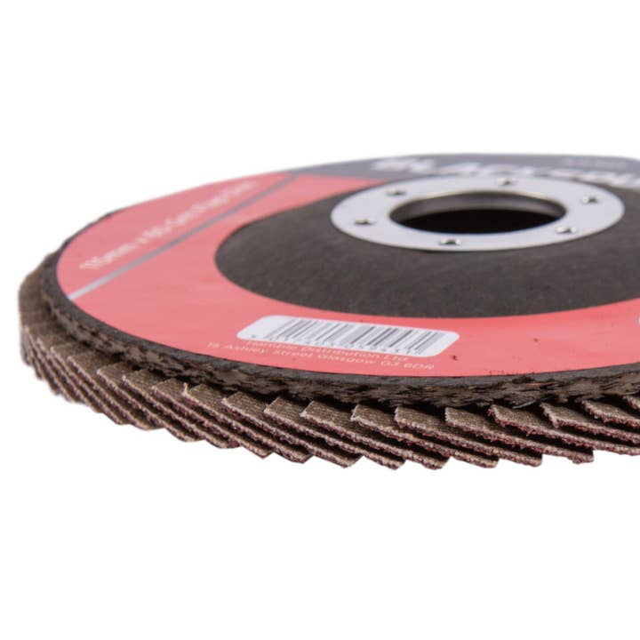 Rinkit Ltd – wholesale Garden tool – 115mm (4.5") 60 Grit Flap Disc - By Blackspur