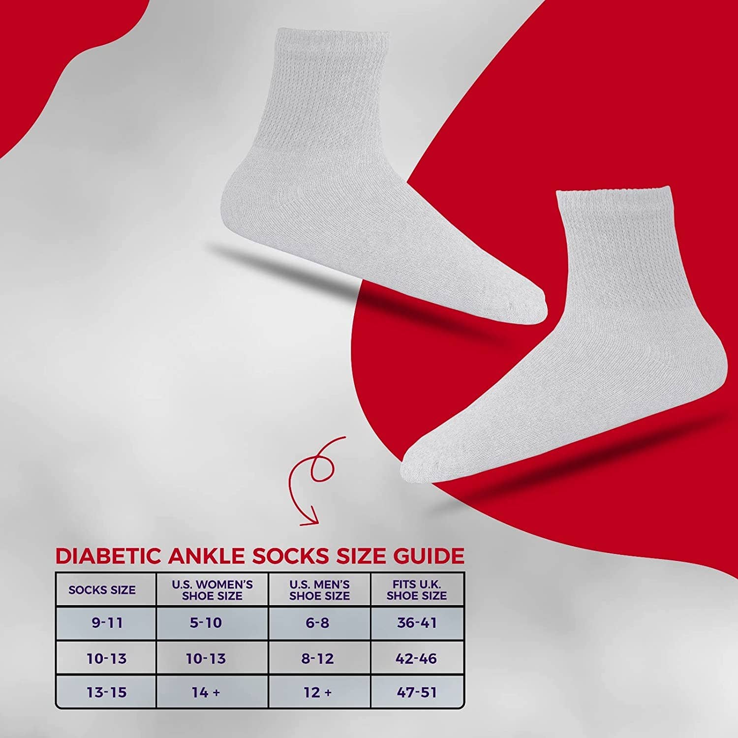 VINCO GROUP - Wholesale Socks - Unisex - Diabetic Ankle Socks, Non-Binding Circulatory Doctor Approved Cushion Cotton Quarter Socks for Men’s Women’s.17