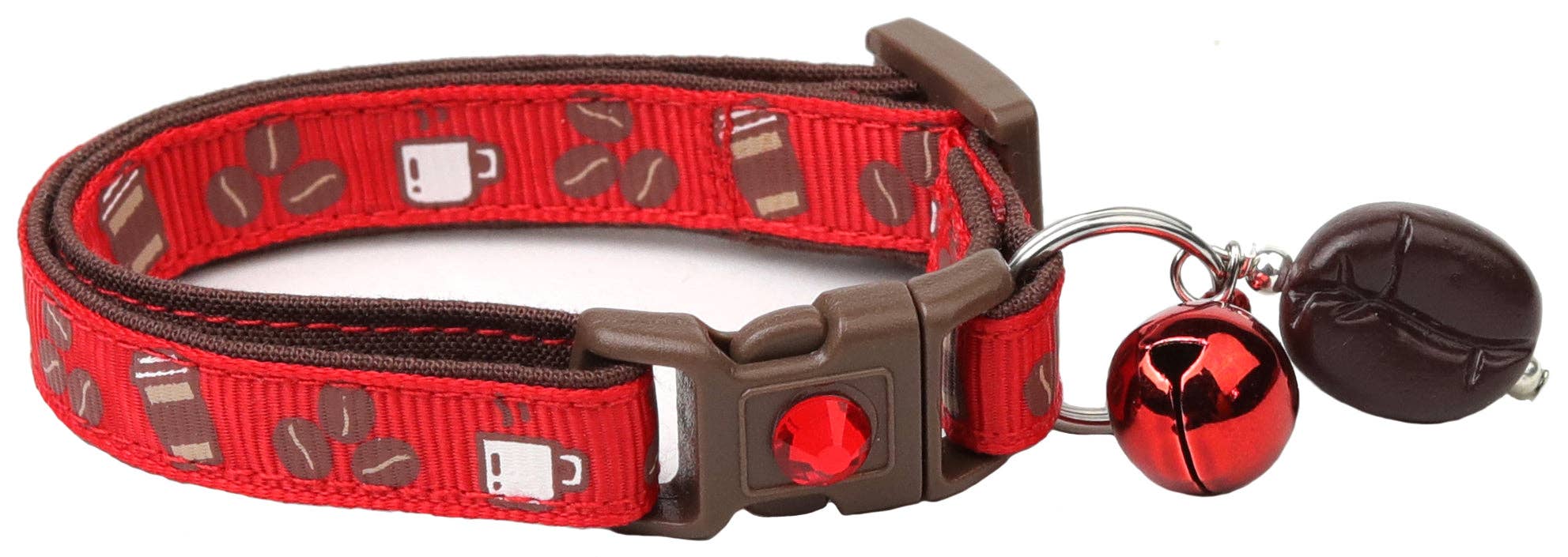 From Pugs to Persians Pet Accessories, LLC - Wholesale Pet Collar - Cat - Coffee Beans Breakaway Cat Collar37