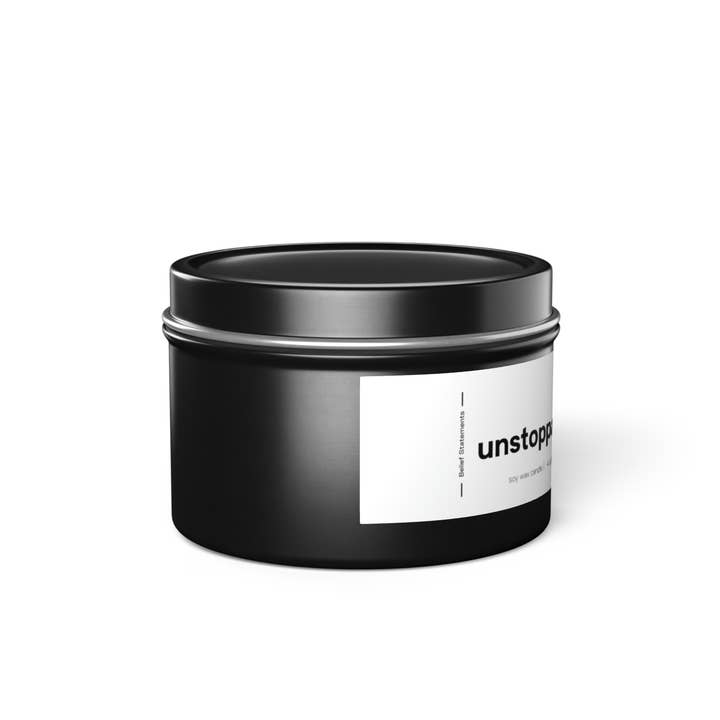 Belief Statements - Wholesale Travel Candles - Unstoppable Tin Candles