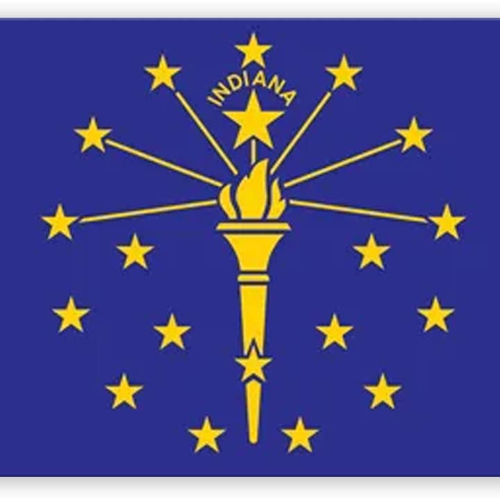 Indiana State Flag for engroshandel hos Nashville Metal Art®