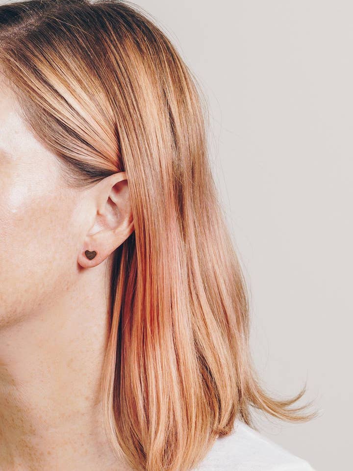 Heart Stud Earrings for wholesale by Janna Conner