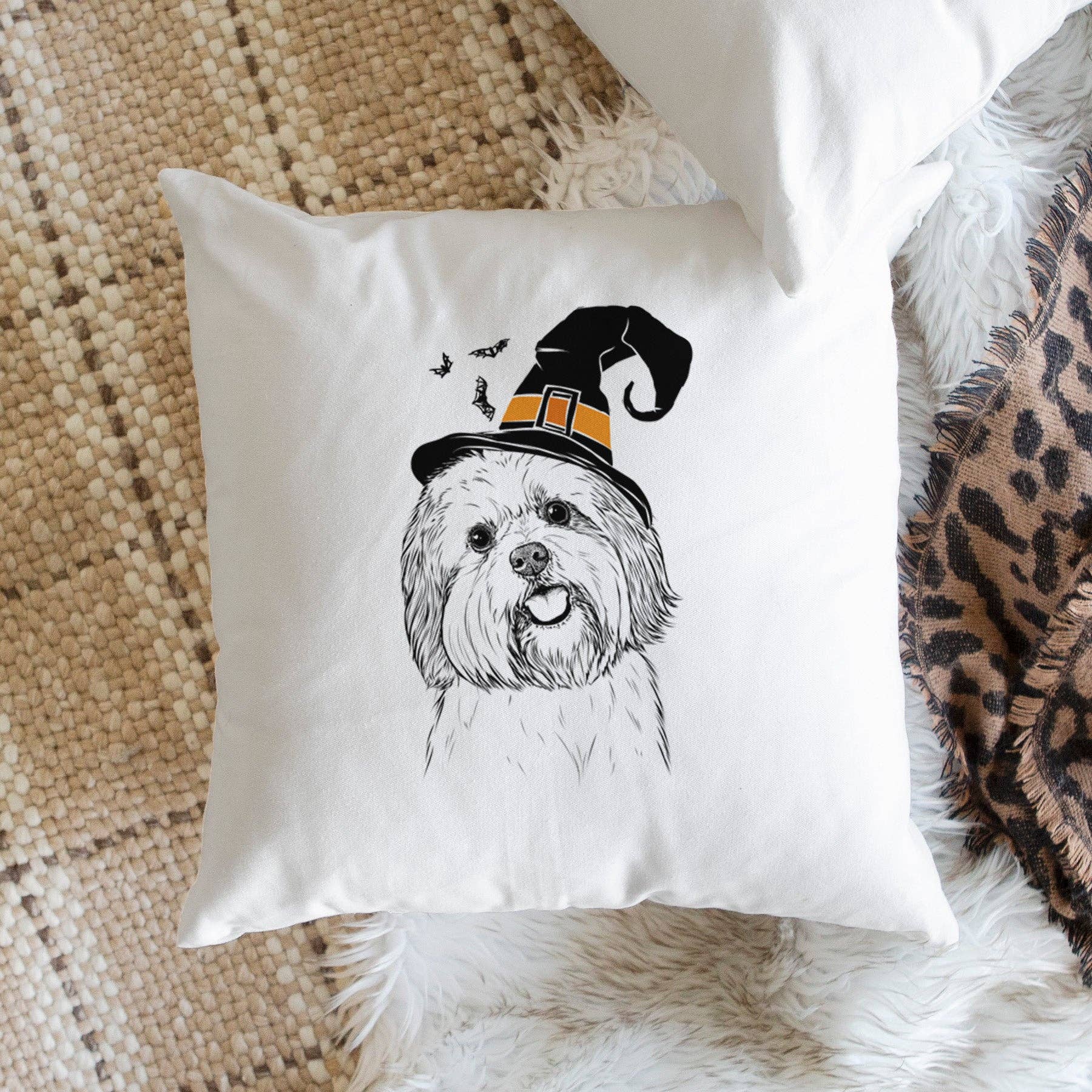 Inkopious - Wholesale Throw Pillow Cover - Nikka the Lowchen - Throw Pillow Cover7