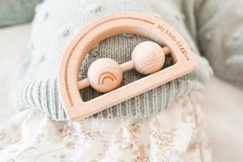 My Little Giggles - Vente Hochet mobile – bébé - Hochet de dentition arc-en-ciel1