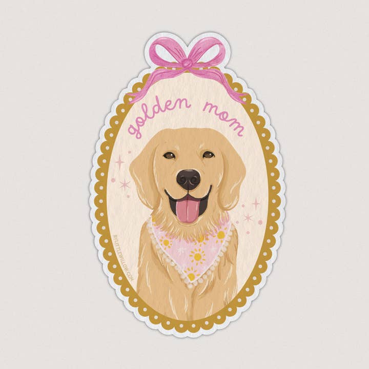 Golden Retriever Mor Klistermærke for engroshandel hos Little Willow