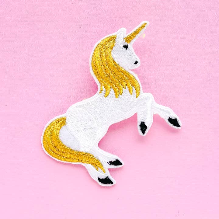 Gold & White Unicorn Hair Clip for wholesale by Kawaii Hair Candy