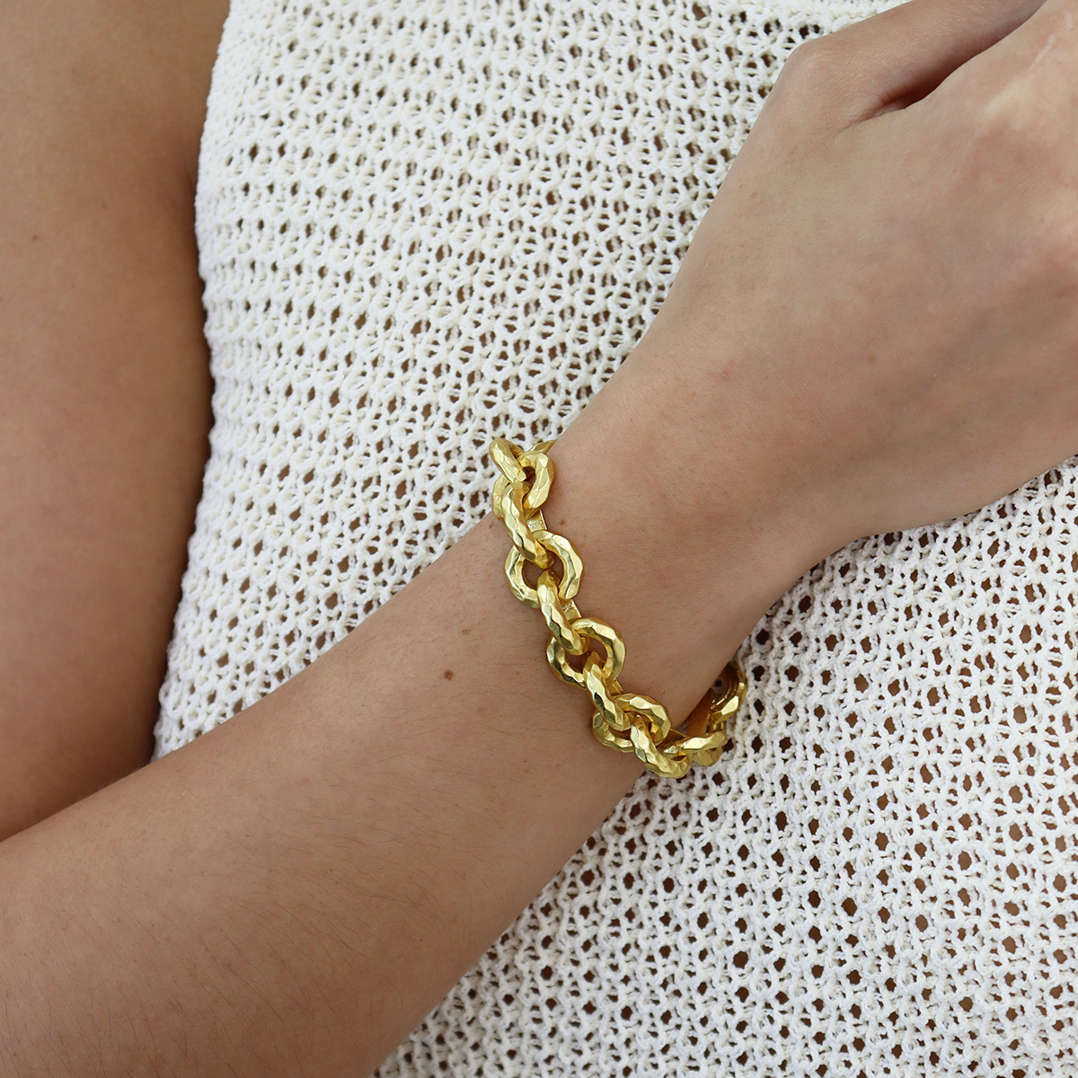 KARINE SULTAN - Vente Bracelets maillon et chaîne - Bracelet superposé à maillons luxueux1