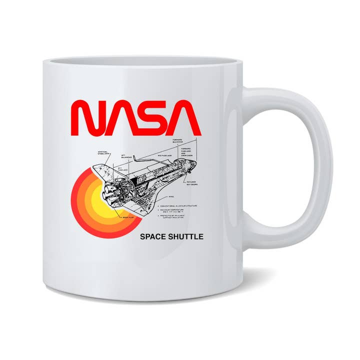Caneca Café Aprovada pela NASA 11oz Diagrama Shuttle Space por atacado de Gotham Gifts