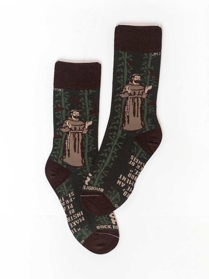 St. Franciscus van Assisi Volwassenen Sokken voor wholesale door Sock Religious