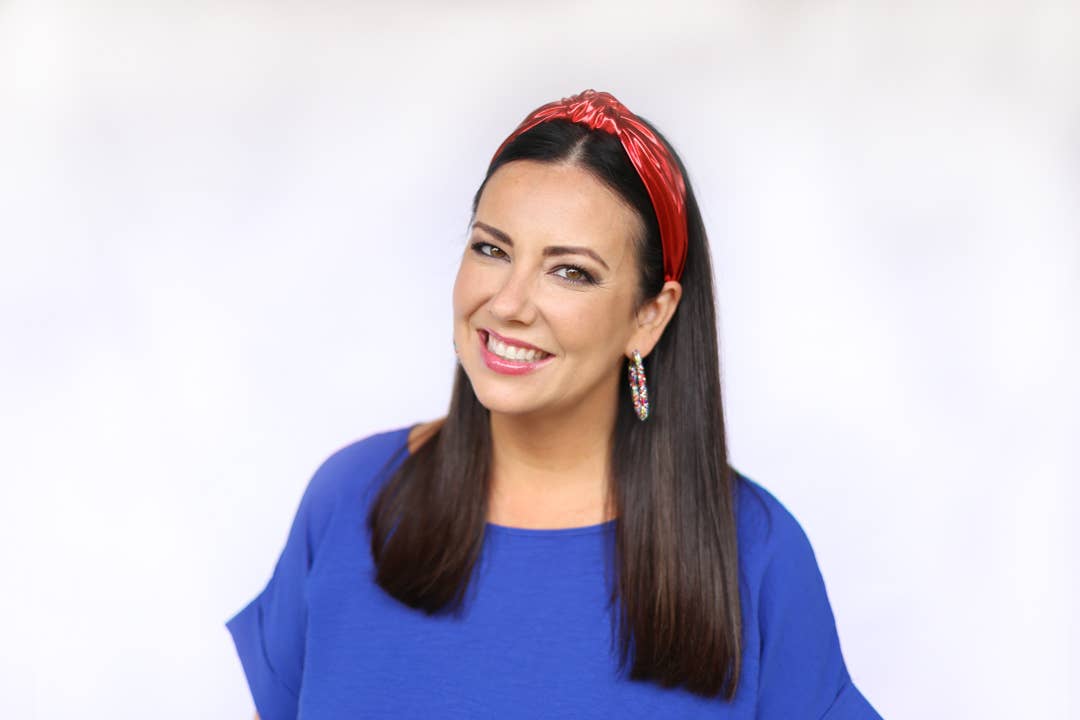 Sandy + Rizzo - Wholesale Fashion Headband - Women's - Red Metallic Headband1