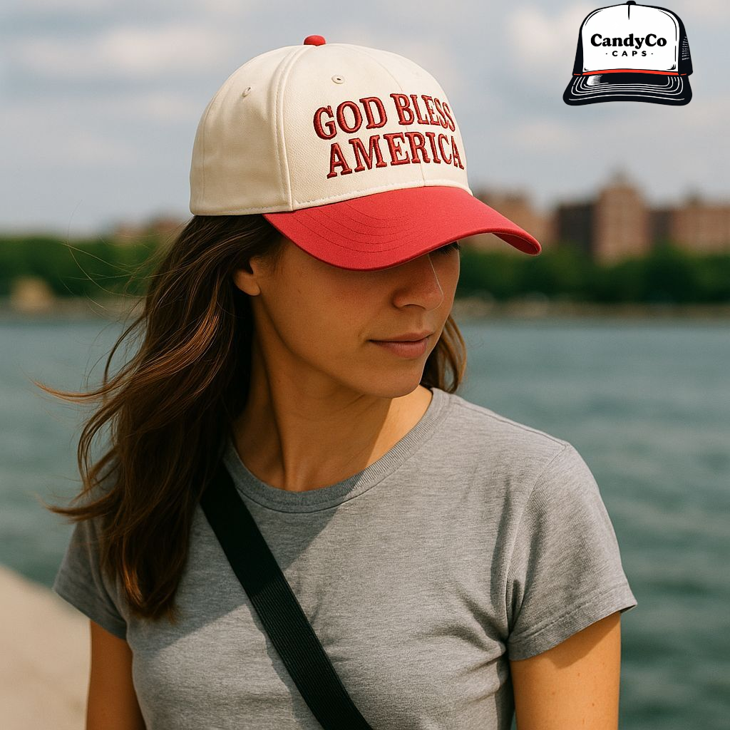 The Candy Collections - Wholesale Trucker Hat - Unisex - God bless America 4th July Embroidered cap trucker Hat  0