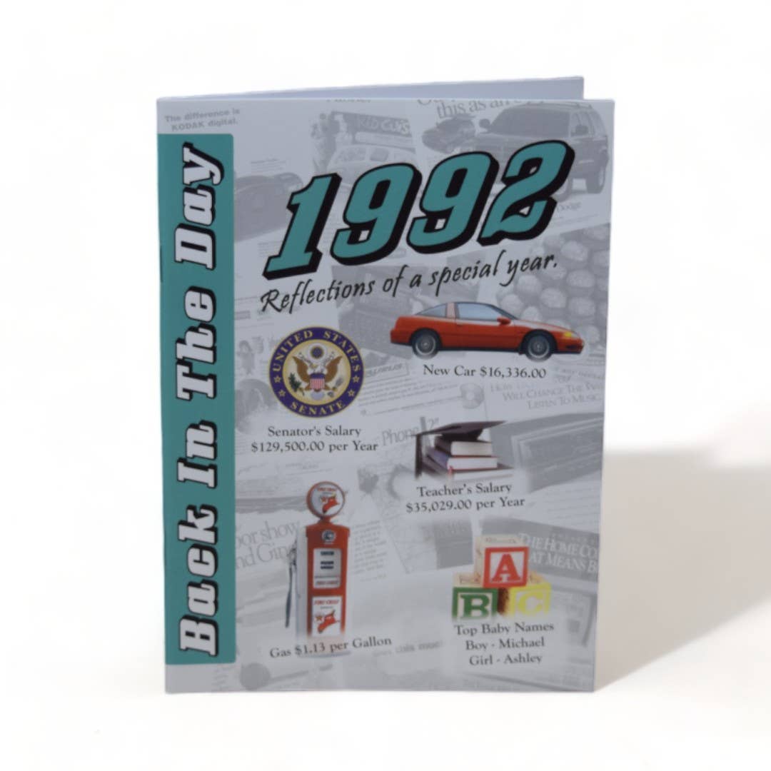 3 Oak Publishing / Back In The Day - Wholesale Everyday Greeting Card - 1992 Back In The Day Greeting Card / Booklet (envelope inclu1
