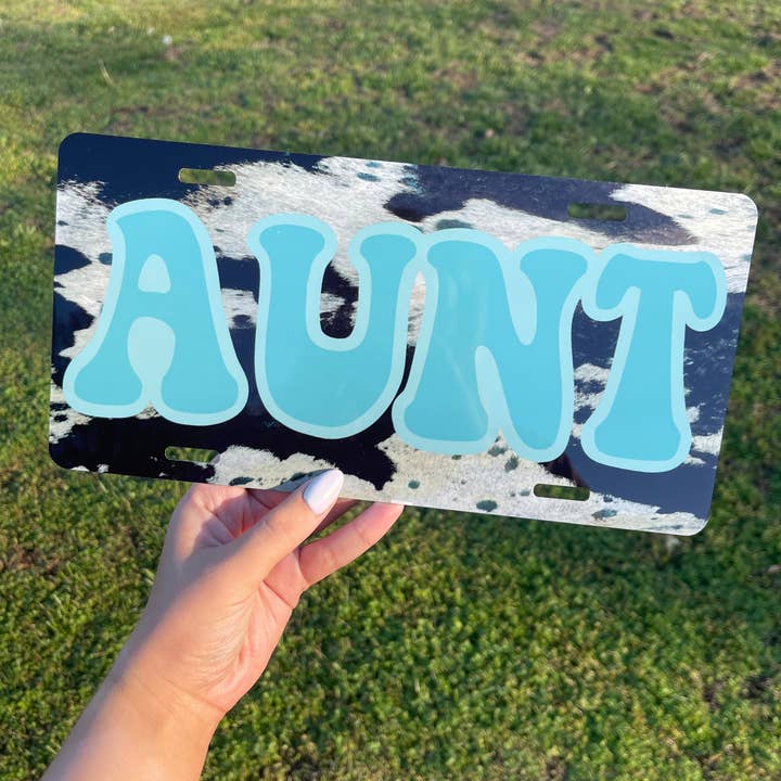 AUNT front license plate - front license plate, car tags for wholesale by SarahMackenzieStudio