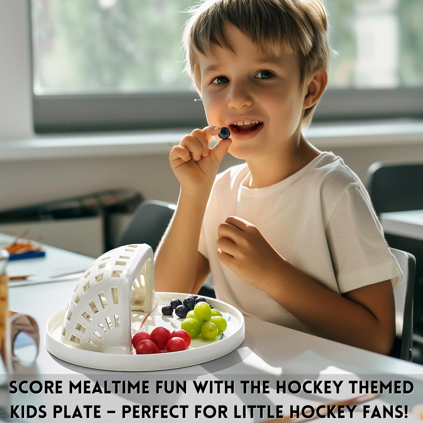 The Wine Savant /  Khen Glassware - Wholesale Decorative Plate/Dish/Bowl - Hockey Themed Kids Plate - 3D Design Ceramic Plate1