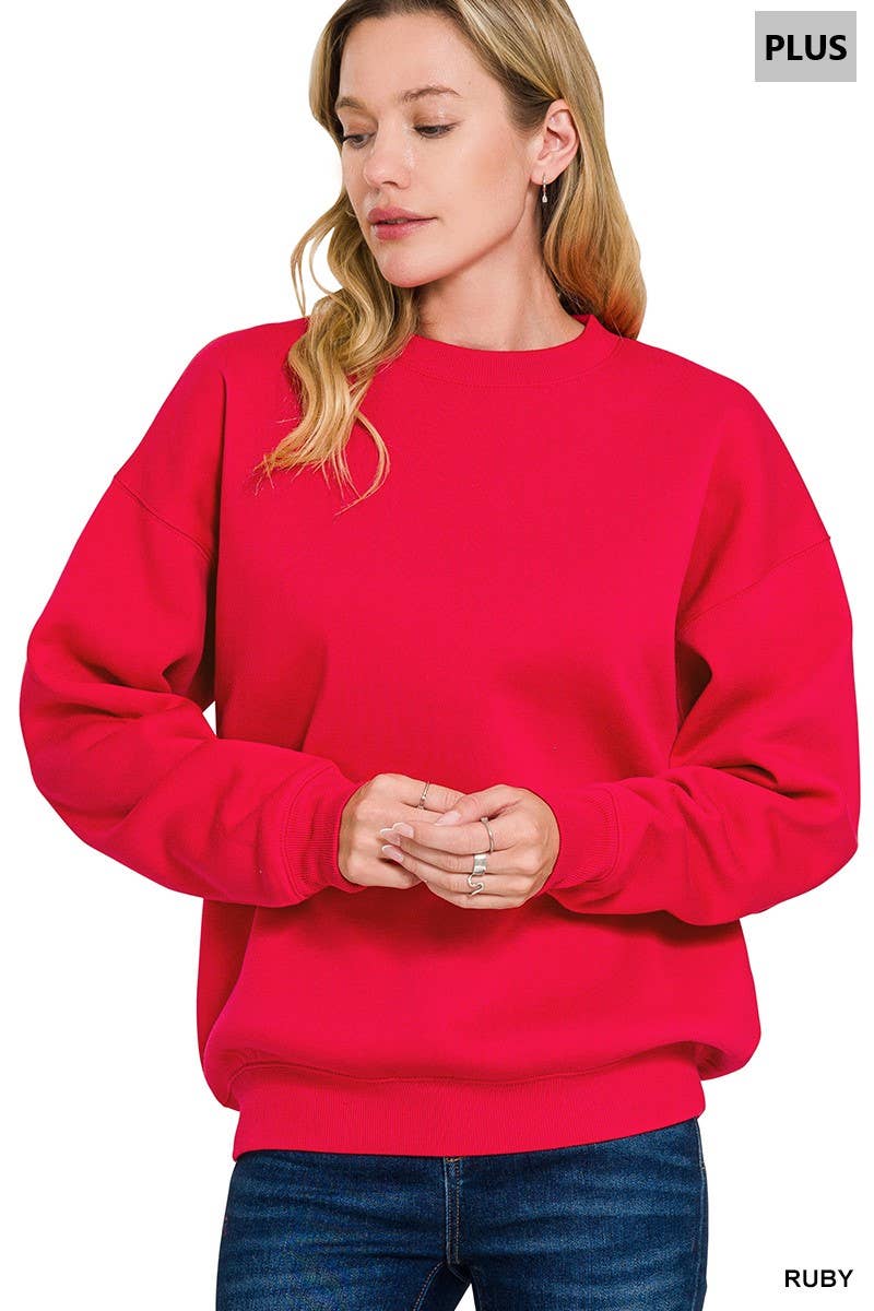 42POPS - Vendita all'ingrosso Felpa - Donna - Felpe girocollo in pile Plus14