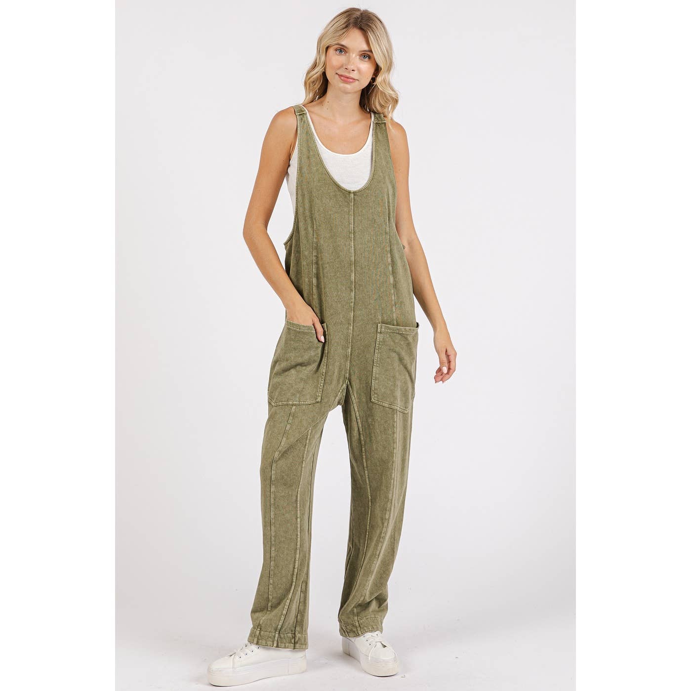 mittoshop - Wholesale Jumpsuit - Women's - MINERAL WASH RELAXED FIT SLEEVELESS HAREM JUMPSUIT6