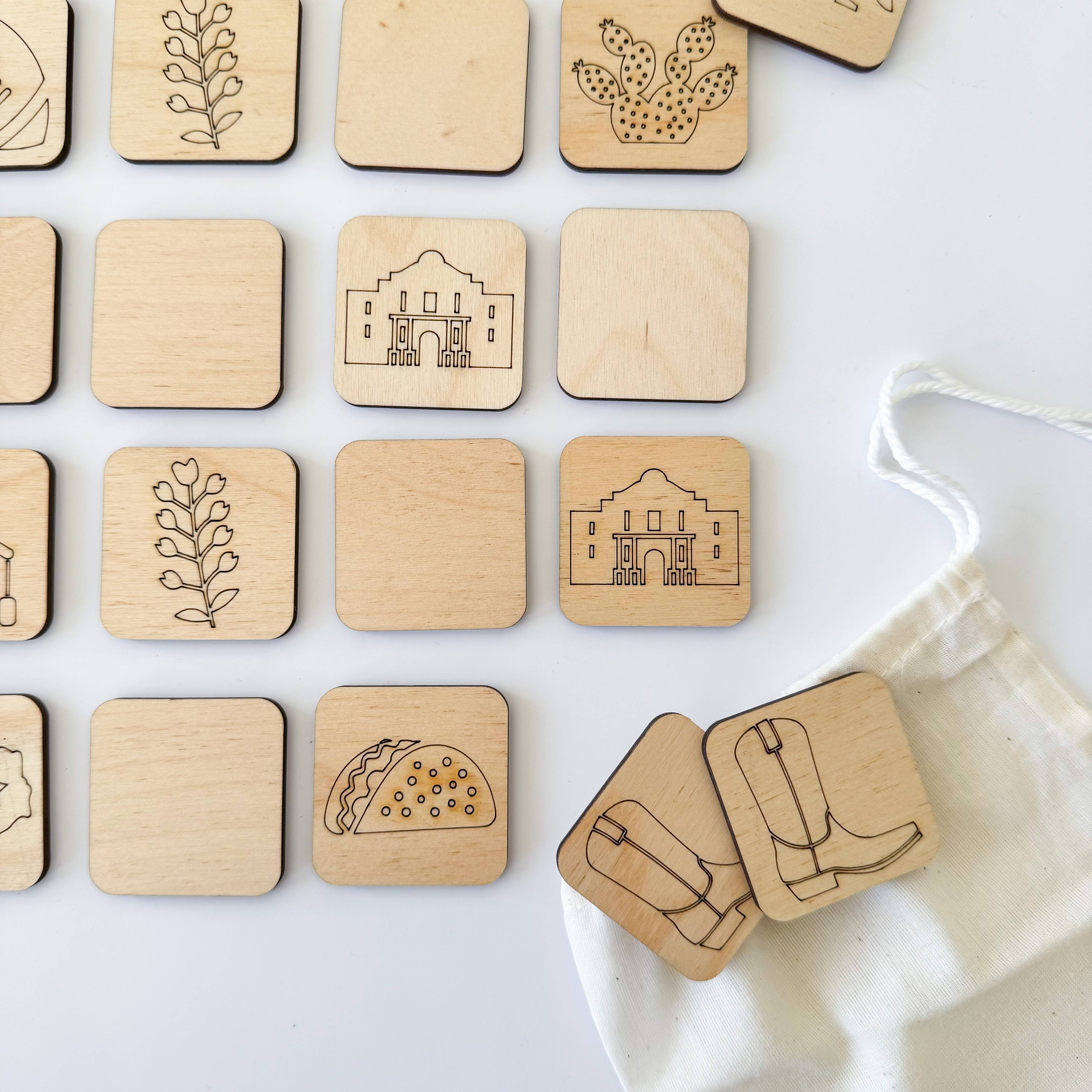 Birch House Games & Gifts - Wholesale Brain Game - Kids - State Memory Matching Game - Wood Memory Game, Brainteaser4