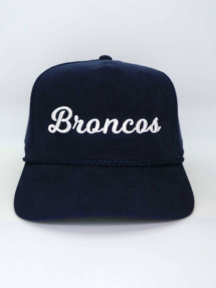 Denver Broncos 3D Script Corduroy Embroidered Football Hat for wholesale by Sundrop