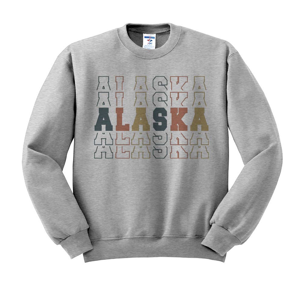 DaisyChainDesignCo - Vendita all'ingrosso Felpa stampata - Donna - Felpa girocollo retrò Alaska2