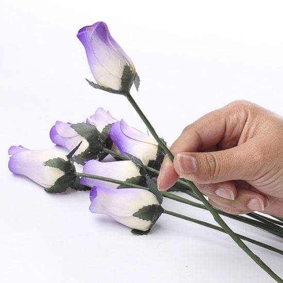 Factory Direct Craft - Wholesale Artificial Flowers - Bouquet of Wood Rose Bud Stems (8 Stems ) - Select Color8