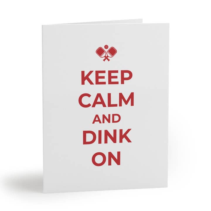 Keep Calm and Dink On Pickleball Greeting Card for wholesale by Pickle & Paper