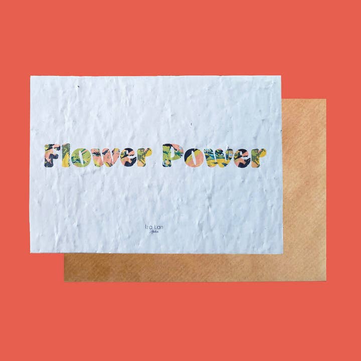 carte à planter Flower Power pour la vente par Iza lan Atelier