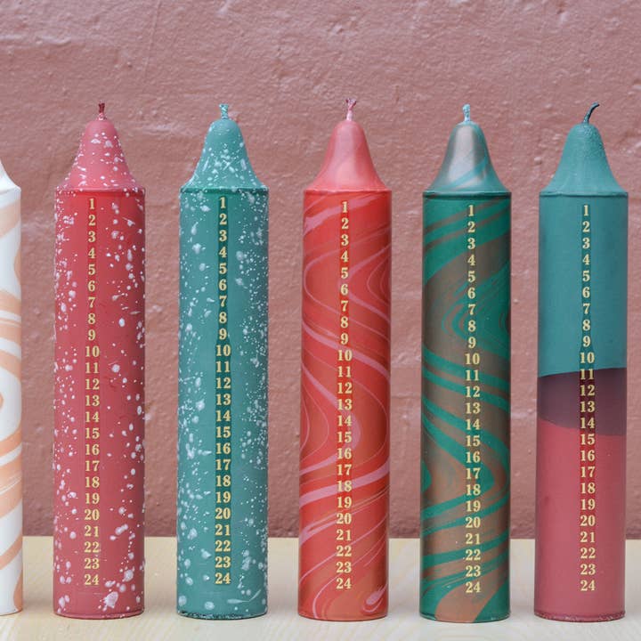 Nordtrice - Wholesale Tapered Candle/Candlestick - Advent Candle, Christmas Calendar, Mix Of Red, Green Colours9