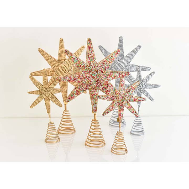 Coton Colors - Wholesale Tree Topper - Multi Beaded Star Large Tree Topper