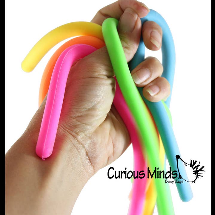 Curious Minds Toys - Vente Fidget/jouet anti-stress – enfant - 1 jouet à cordes extensibles - Jouet à cordes Worm Noodle Strings4