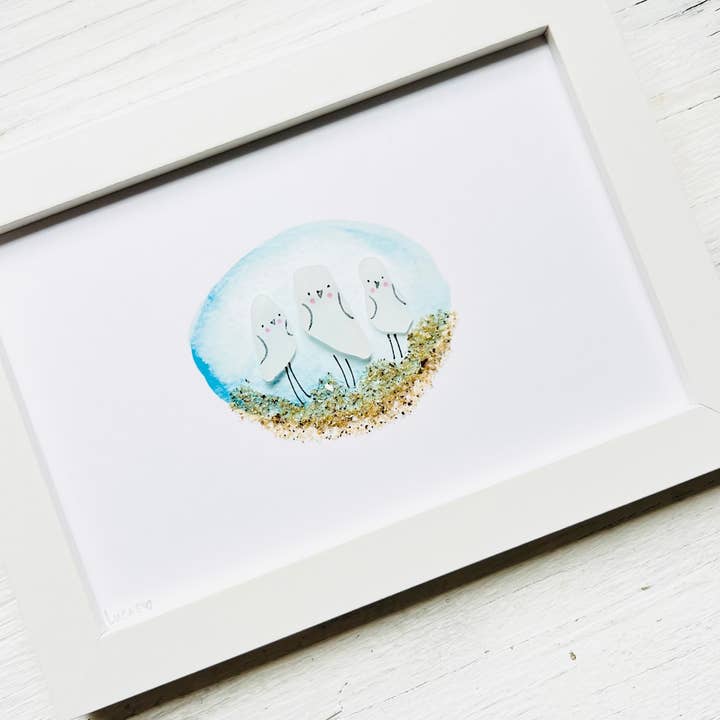 Sook & Hook - Wholesale Art Print - Shore Birds Sea Glass Art3
