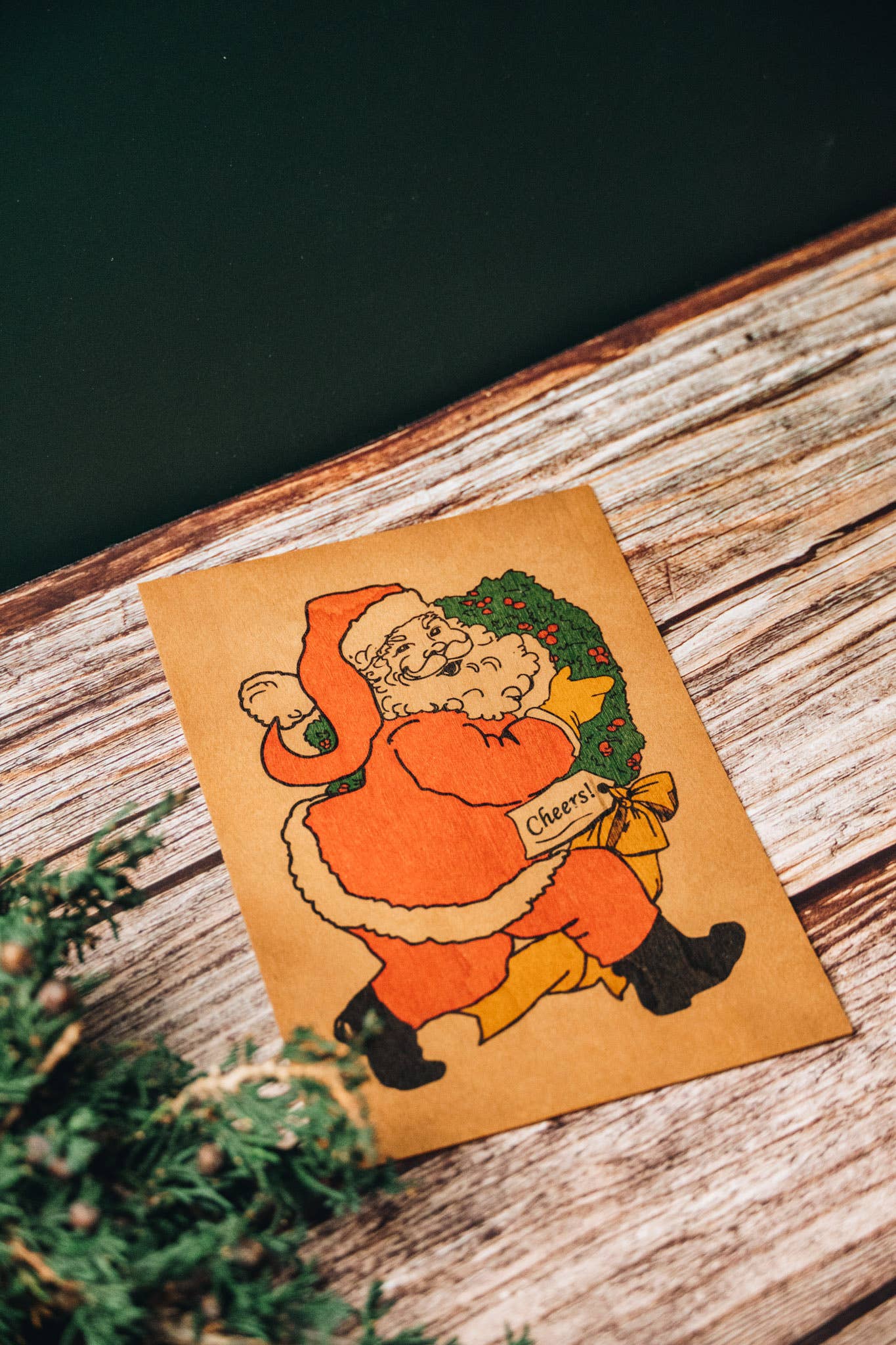 Spitfire Girl - Wholesale Postcard - Wood Postcard - Santa1