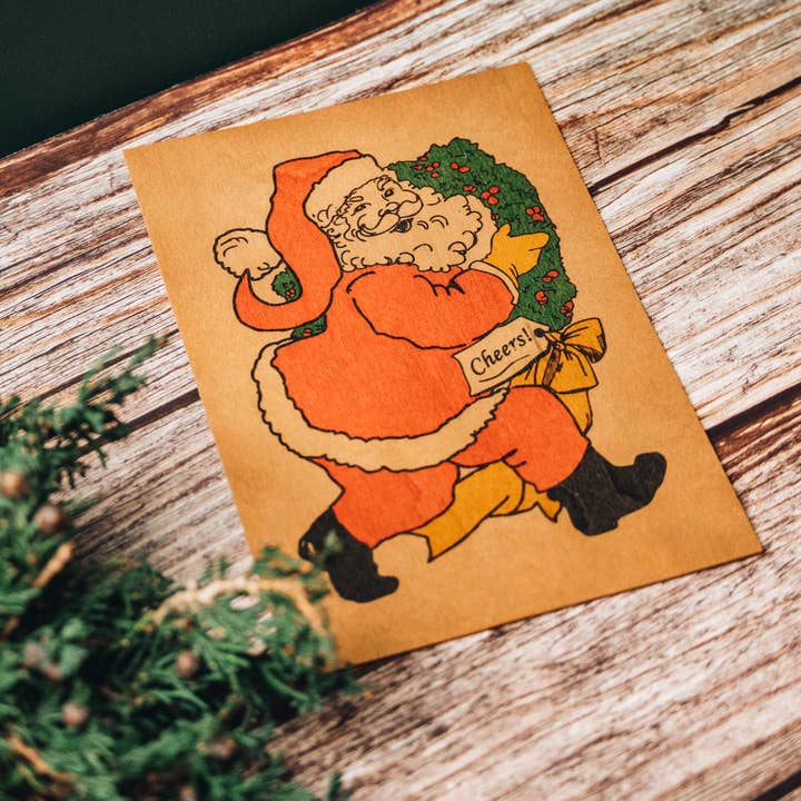 Spitfire Girl - Wholesale Postcard - Wood Postcard - Santa1